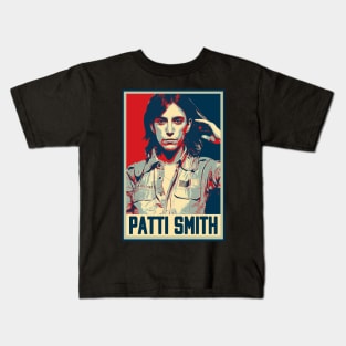 Patti Smith Rock 'n' Roll Poetess Kids T-Shirt